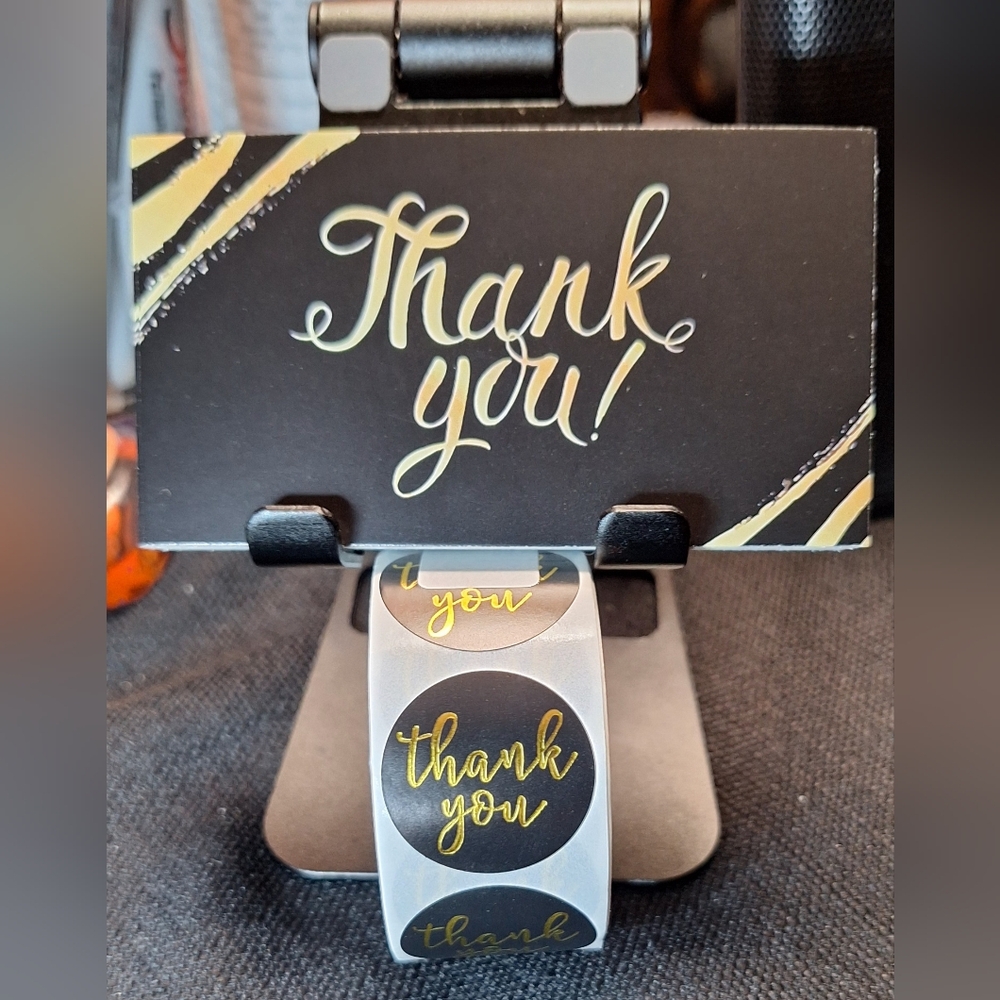 🦋LAST ONE 550ct - 50 Thank You Cards +500Thank You Stickers - Picture 5 of 5